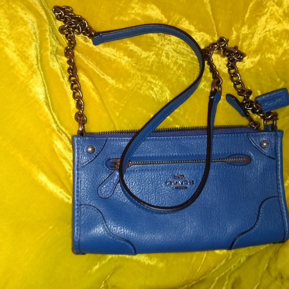 Coach teal shoulder bag - Picture 6 of 6
